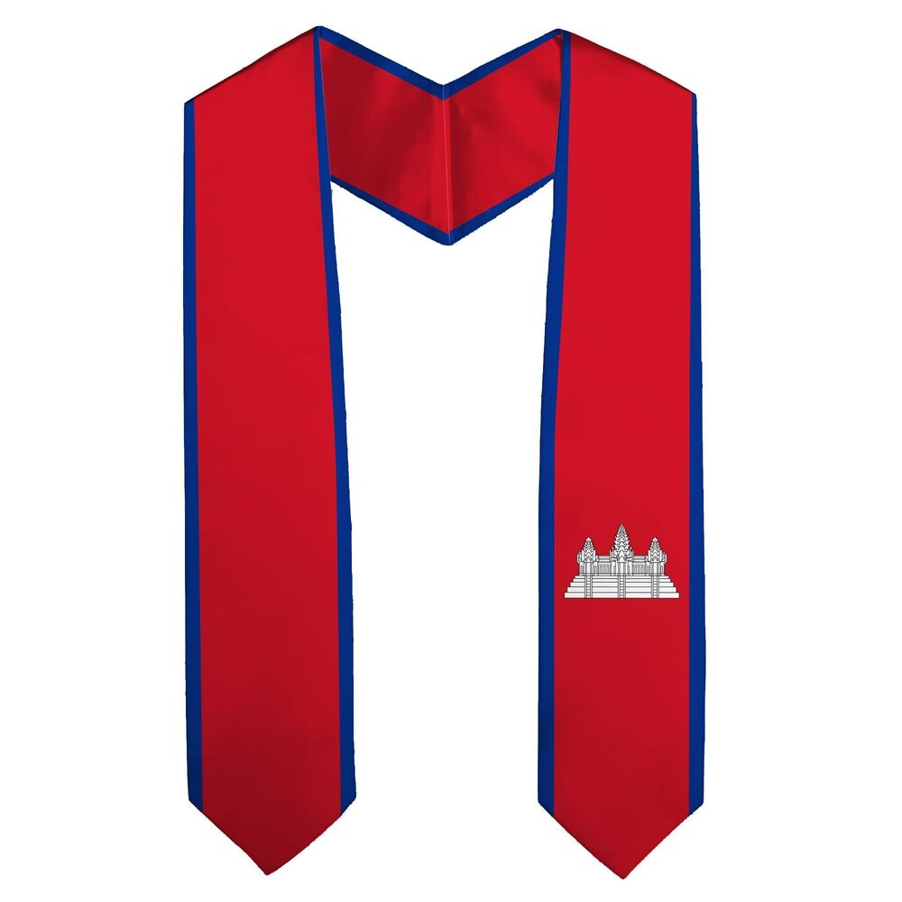 7156 National Flag Graduation Stole Embroidery Sash for Study Aboard